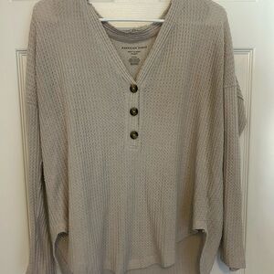 American Eagle Soft Beige Knit Sweater